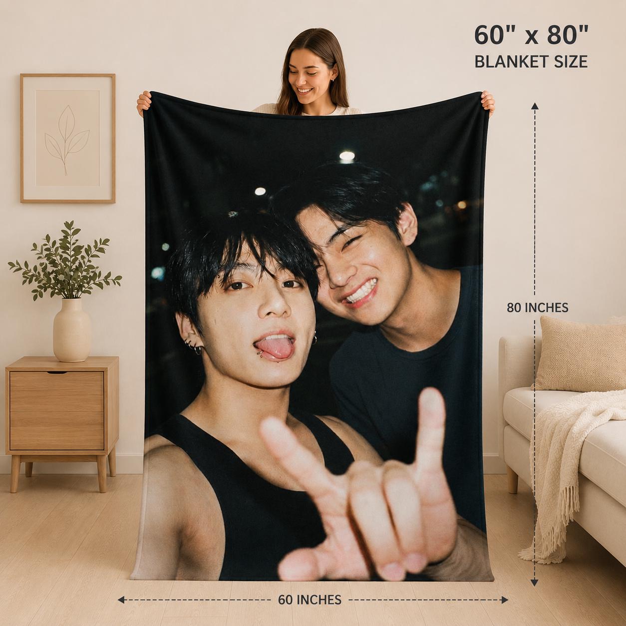 Bts Taehyung Fleece Blanket - Etsy