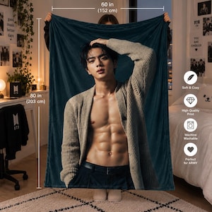 bts ジン ブランケット Bts Jin Blanket - Etsy