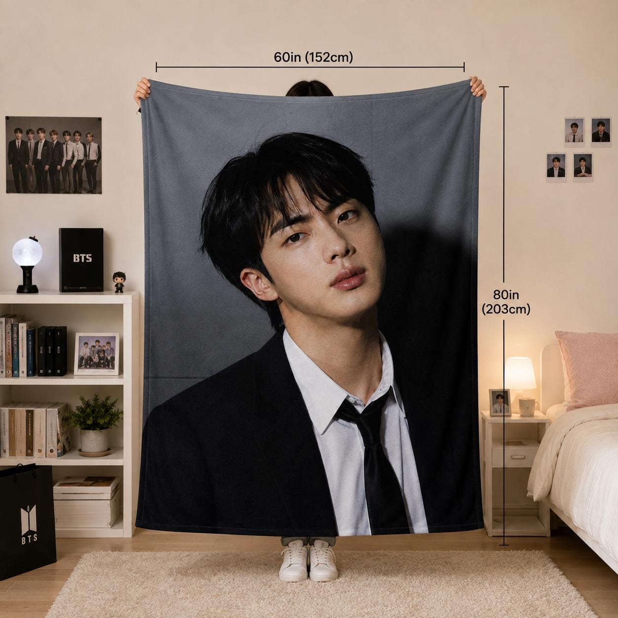ジンブランケット　ジンくん　BTS バンタン Bts Jin Blanket - Etsy