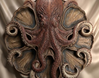 Octopus Tray STL | 3D Model for CNC Router & 3D Printer