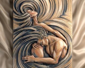 Couple Embrace Relief STL File | 3D Model | CNC Router & 3D Printer | Love Wall Art