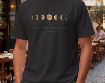 T-shirt graphique Phase de la Lune | "Suivez les cycles"