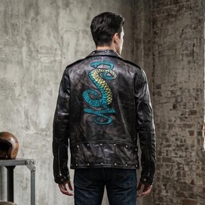 Fallout 3 Tunnel Snakes Leather Jacket | Vault 101 Distressed Cafe Racer Coat | Gaming Cosplay Biker Jacket