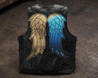 Daryl Dixon inspirierte Lederweste | Engelsflügel Motorrad Cosplay
