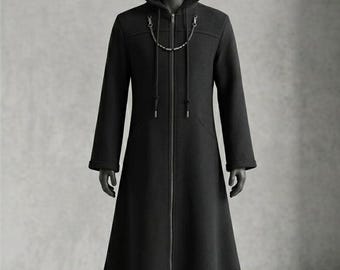 Organization XIII Inspired Cloak | Black Hooded Kingdom Hearts Cosplay