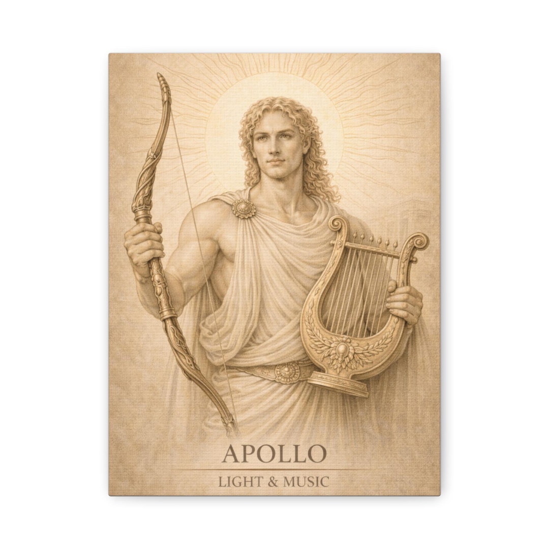 Apollo Greek God Canvas Print, Neoclassical Mythology Wall Art - Etsy