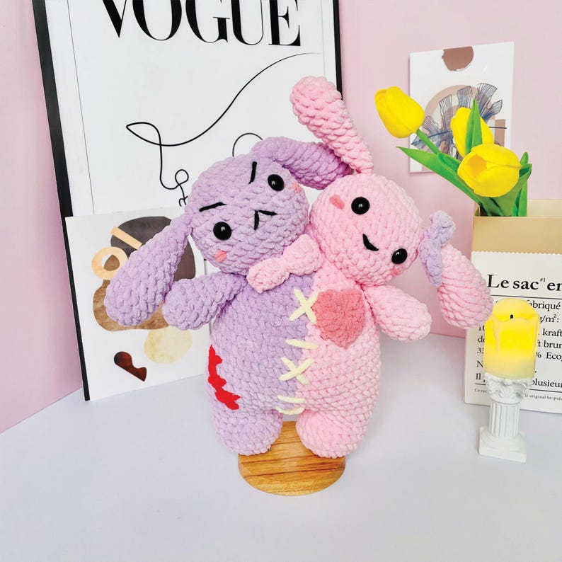 Two Headed Pattern Two Headed Bunny Crochet Pattern, Velvet Amigurumi Plush PDF Pattern - Etsy
