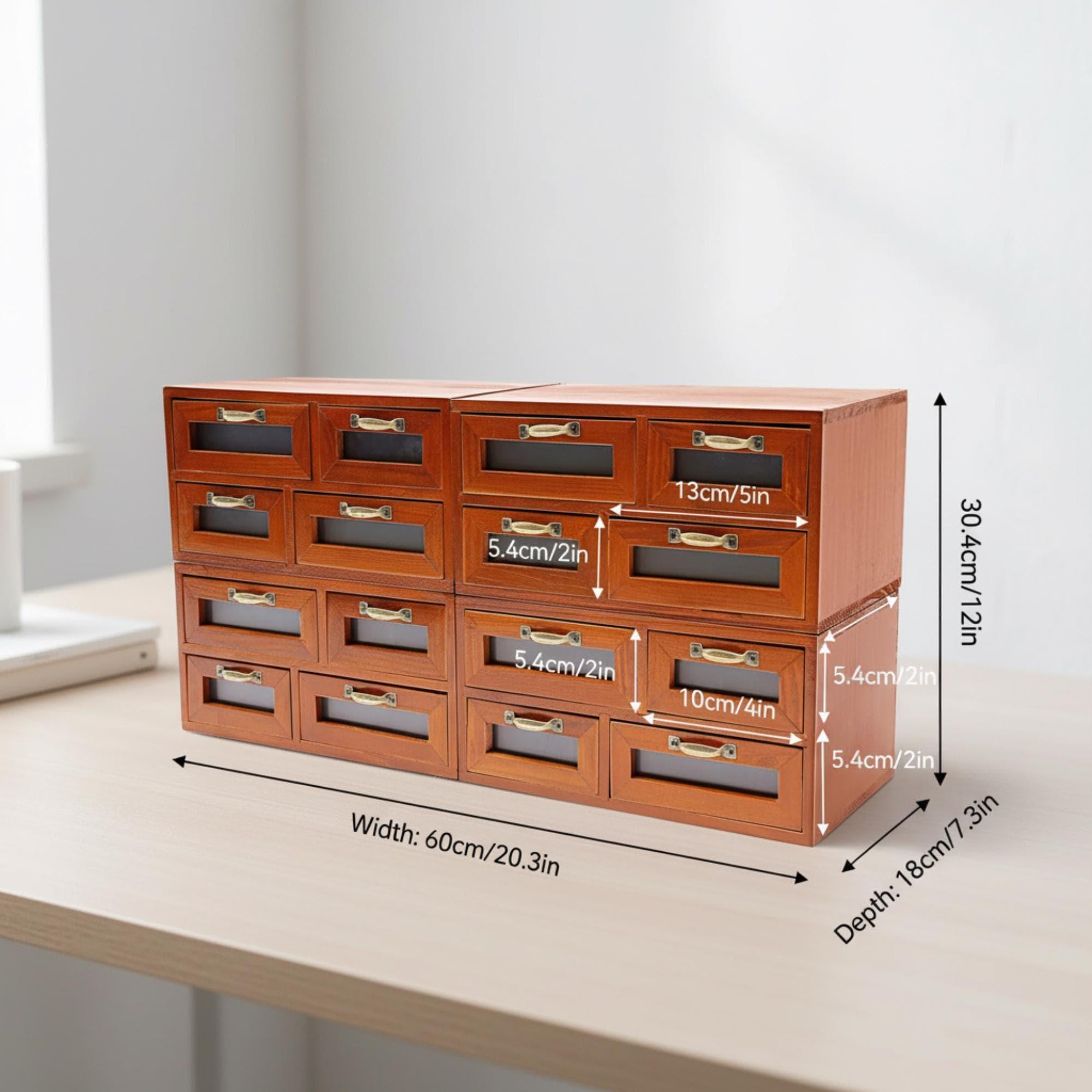 Wooden Apothecary Cabinet Multi Drawer Desktop Organizer Jewelry Holder ...