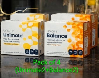 Unimate Yerba Mate Drink Mix & Balance Natürliche Geschmackssticks (4 Packungen)