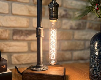 Lámpara de mesa estilo vintage/loft con bombilla Edison