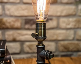 Lámpara de mesa estilo vintage/loft con bombilla Edison