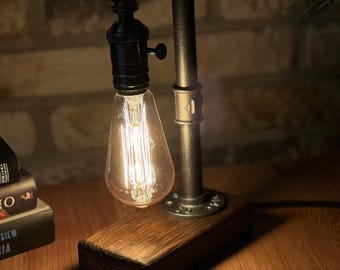 Lámpara de mesa estilo vintage/loft con bombilla Edison