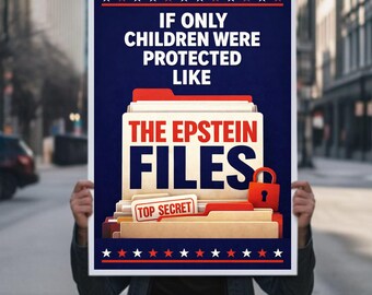 No Kings in America Protest Sign PRINTABLE, Release Epstein Files, Anti-Trump Poster For March, Political Activist Rally, Digital Download