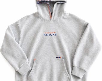 New York Knicks Embroidered Hoodie | Custom Stitch Basketball Fan Sweatshirt