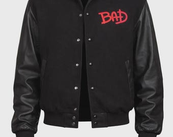 Michael Jackson Bad Tour Jacket | MJ World Tour Varsity Costume & Fan Gift