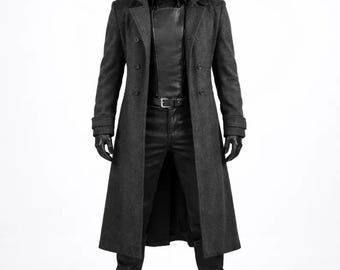 Spider Noir Trench Coat | Nicolas Cage Inspired Ben Reilly The Spider Cosplay Costume