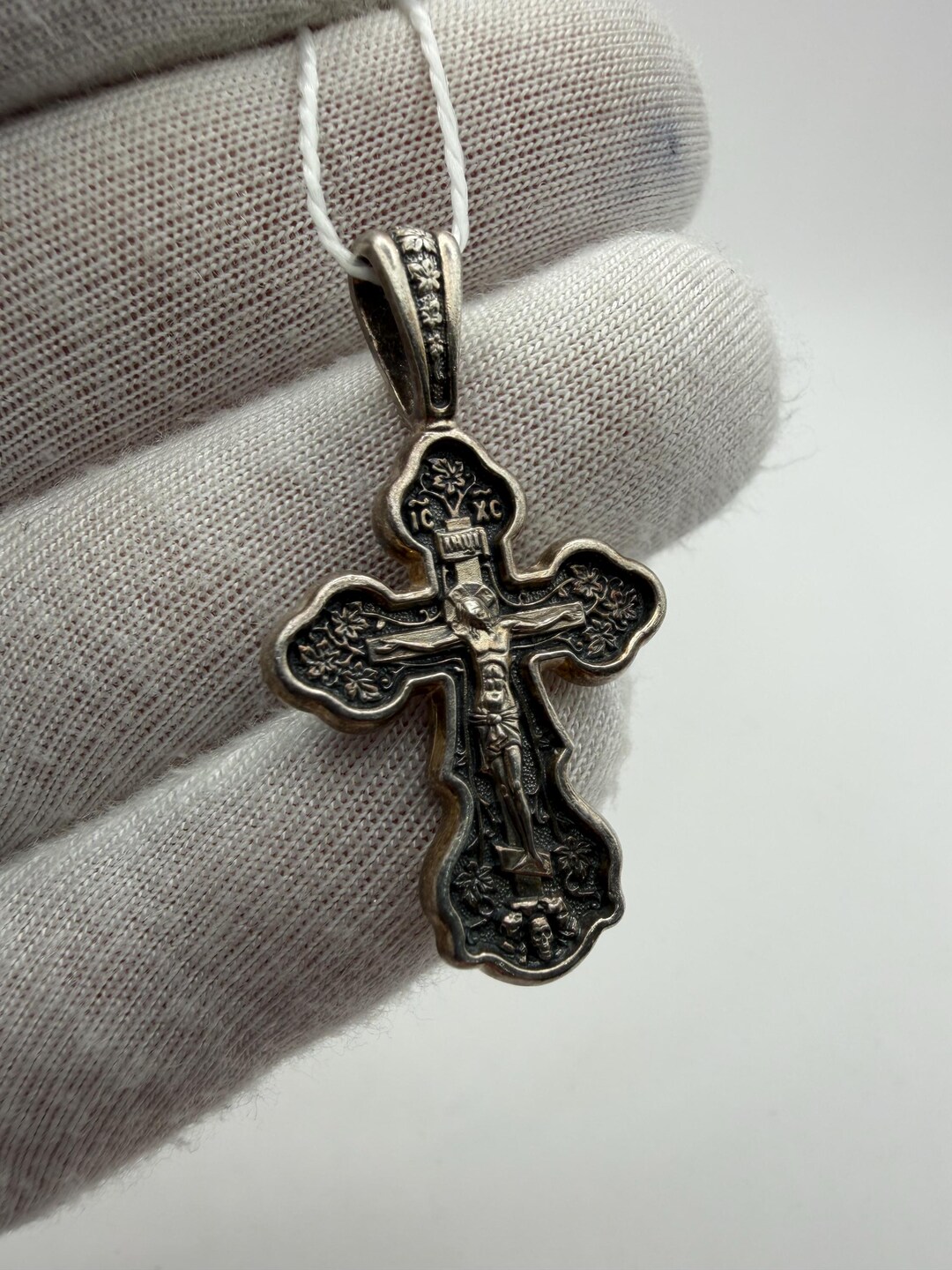 Vintage Orthodox Christian Cross Pendant 925 Sterling Silver Crucifix 6 ...