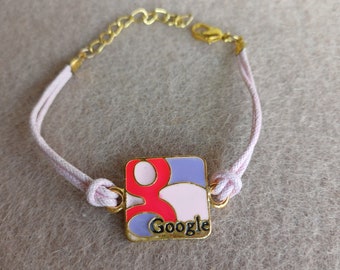 Google Charm Bracelet Pink