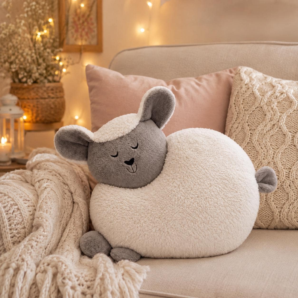 HOGU SHEEP PILLOW ほぐし〜ぷピロー AZ-1308 Plush Sheep Pillow - Etsy