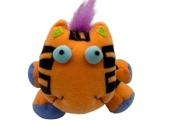 Vtg Hallmark 2001 Orange Zebra Stripe Plush Purple Mane Tail PPR346H 7"