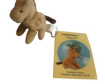 Vintage 1997 Weebeanies Frankfort Horse Plush 1997 Collector Tan 4.5" Princess