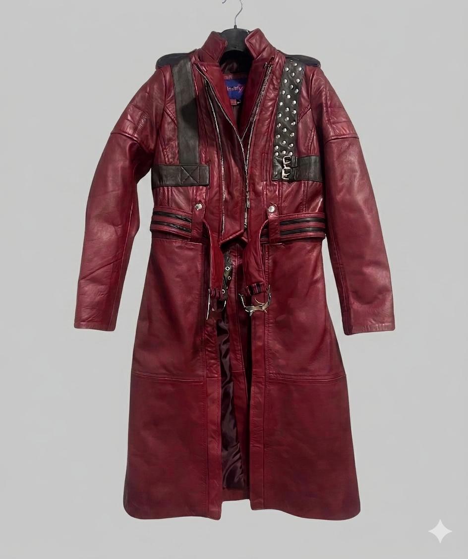 Red Long Leather Dress - Etsy