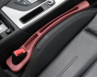 2Pcs Personalized Handmade Car Seat Gap Filler Custom Name Auto Side Pocket Storage Organizer Car Interior Decor Gift