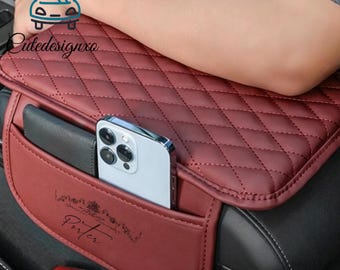 Personalized Car Armrest Heightening Pad Custom Universal Auto Center Console Cover Soft All Season Arm Rest Mat Car Interior Accessory