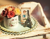 SALE~ Dollhouse miniature flowers- Roses & Eiffel tower