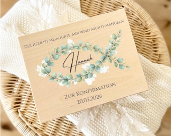 Personalisierte Holzbox zur Konfirmation | Geldgeschenk Box mit Name & Datum | Erinnerungskiste Konfirmation Junge Mädchen - Geschenk