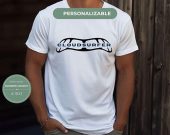 Personalized Cockpit T-Shirt Custom Text Shirt Aviation Tee Custom Graphic Shirt Travel Gift Minimalist Unisex Pilot Shirt, avgeek