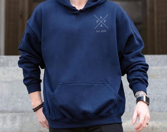 Personalized Papa Hoodie, Custom Year and Names Sleeve, Father's Day Gift, Dad Sweatshirt, Birthday Sweater, Dad to Be, Customized  Sweater
