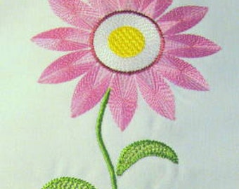 Vintage Flower 05 Filled Machine Embroidery Design - Vintage Flower Embroidery - Flower Embroidery Design - Flower Embroidery - Embroidery