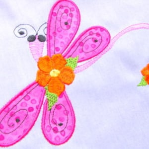 Dragonfly Machine Applique Embroidery Design Set - Dragonfly Applique Design, Cute Dragonfly Design Set