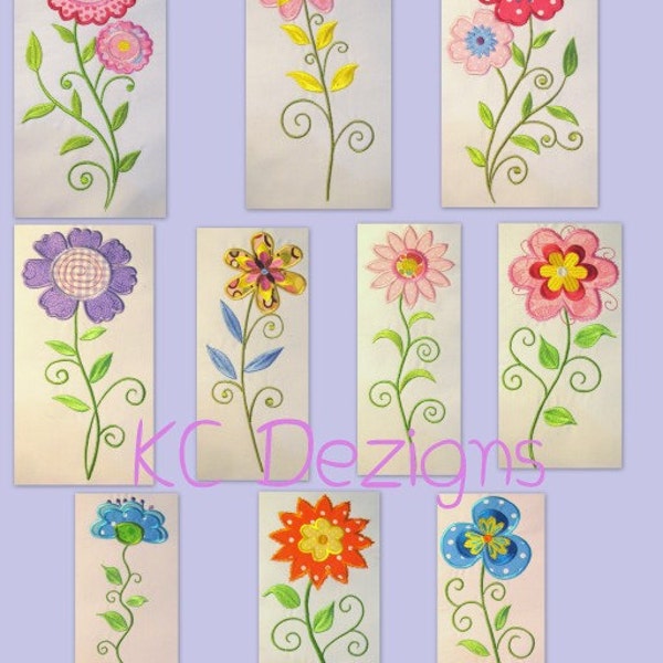 Vintage Flower Full Set Machine Applique Embroidery Design - Vintage Floral Applique , Vintage Flower Applique