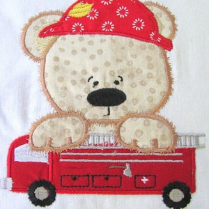 Boy Toy Bear 03 Machine Applique Embroidery Design - Bear Applique Design, Boy Bear Applique Design