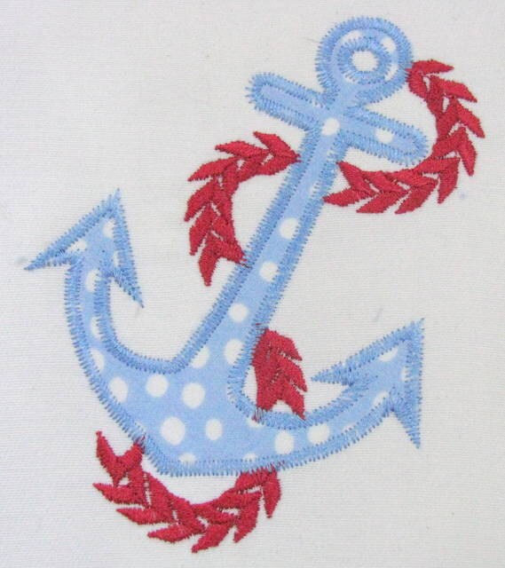 Anchor 01 Machine Applique Embroidery Design Anchor Applique Etsy