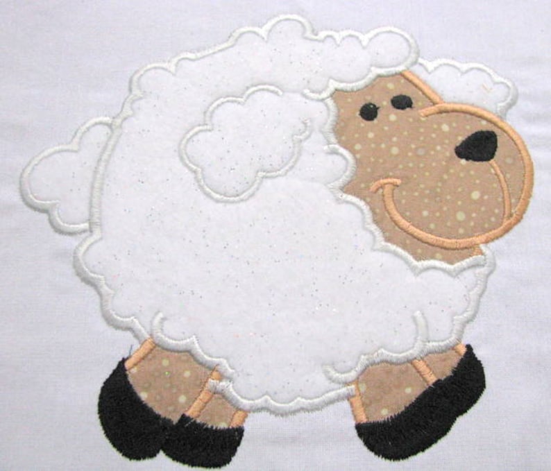 Chubby Sheep Farm Friend Machine Applique Embroidery Design Etsy