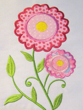 Flowers Applique Set Hand Stitch Machine Embroidery De