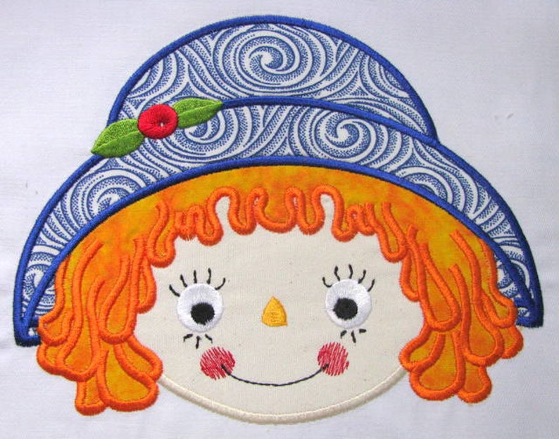 Raggedy Ann Faces 03 Machine Applique Embroidery Design Etsy