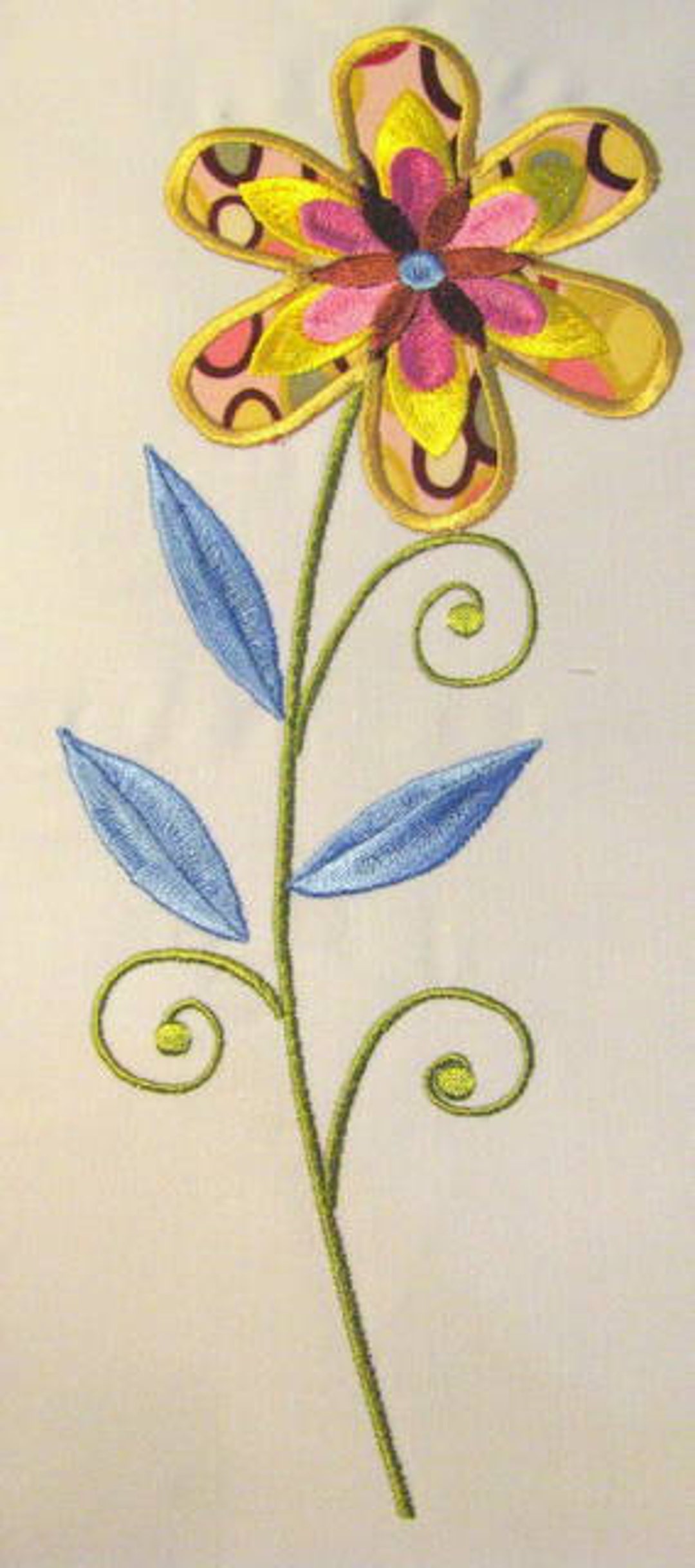 Vintage Flower 04 Machine Applique Embroidery Design Vintage Flower