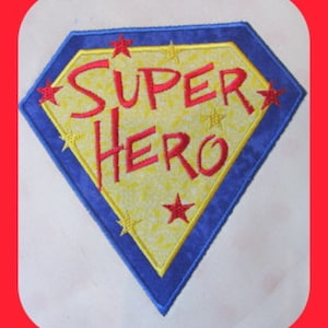 Super Hero Machine Applique Embroidery Design - Super Hero Applique Design- Applique Super Hero Design - Applique Design Super Hero