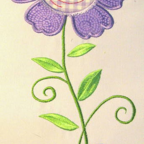 Vintage Flower 09 Machine Applique Embroidery Design Vintage Etsy