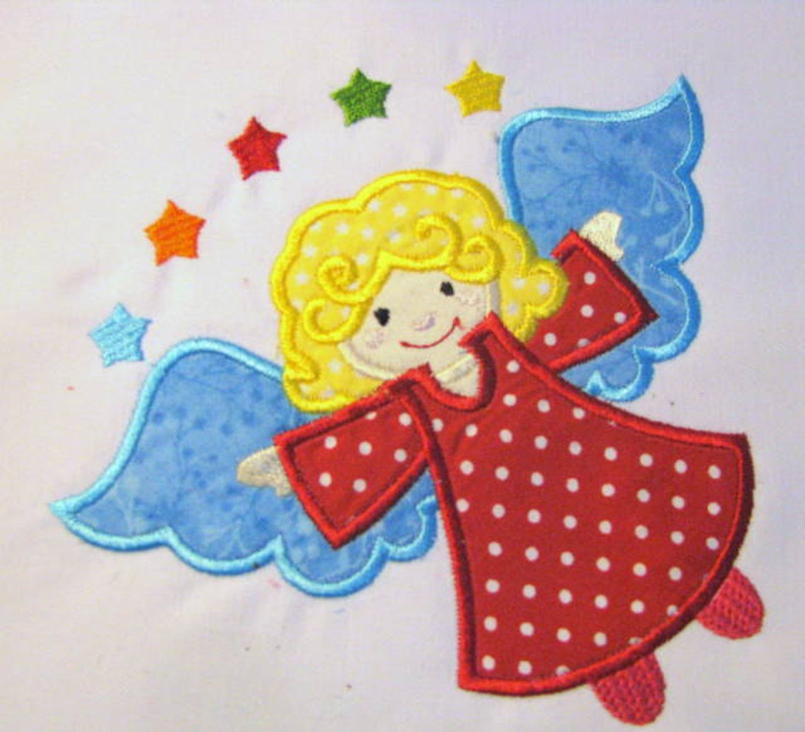 Angel 01 Machine Applique Embroidery Design Angel Applique Etsy