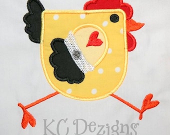 Hen 03 Machine Applique Embroidery Design - Hen Applique Design - Chicken Applique Design - Farm Chicken Applique Design - Chicken - Hen