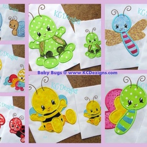 Baby Bugs Full Set Machine Applique Embroidery Design - Baby Bugs Applique Design - Bugs Applique Design - Bugs Applique Design - Applique