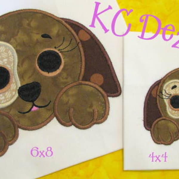 Baby Dog Face Machine Applique Embroidery Design