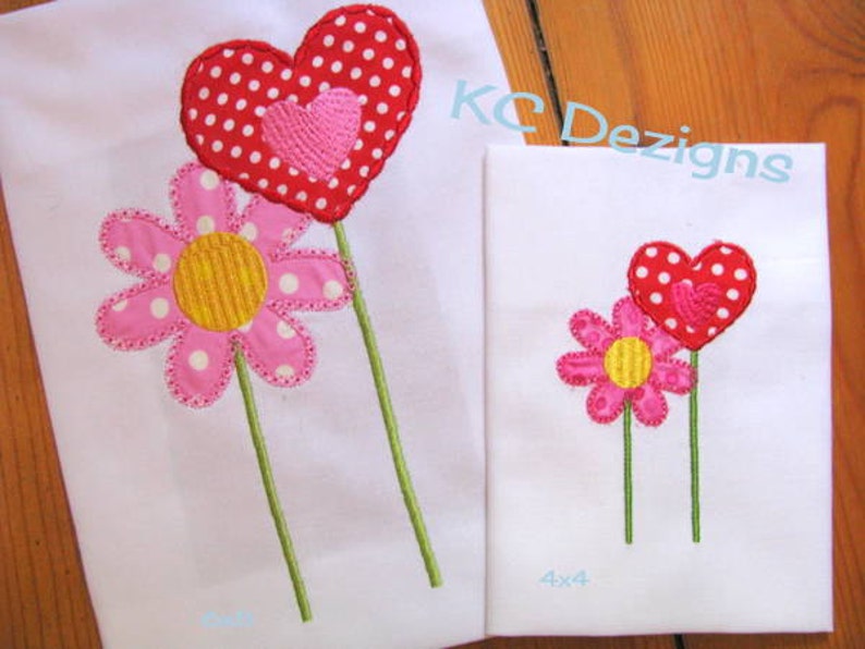 Fairy flower and heart machine applique embroidery design  etsy Fairy flower and heart machine applique embroidery design  etsy