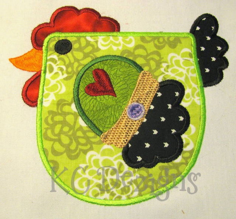 Hen 01 machine applique embroidery design chicken applique  etsy Hen 01 machine applique embroidery design chicken applique  etsy