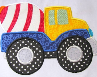 Construction Truck 02 Machine Applique Embroidery Design - Construction Truck Applique Design - Construction Truck Applique - Truck Applique